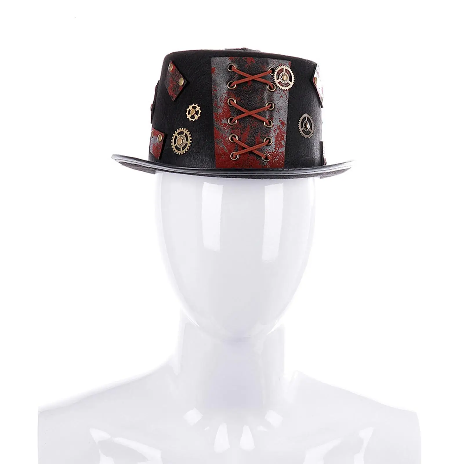 Steam Hat Wide Brim Top Magician Gear Gothic Costume Accessories Suitable for Halloween Parties Cosplay