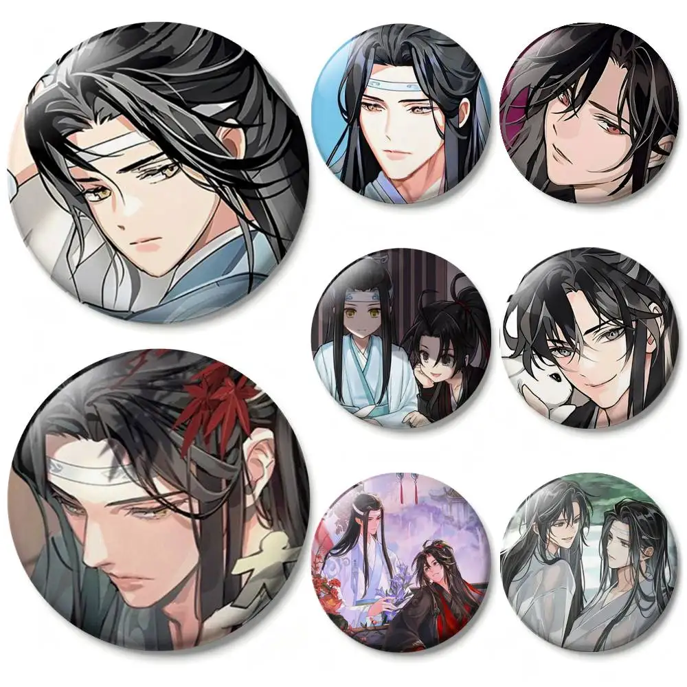 The Founder of Diabolism Mo Dao Zu Shi Laser Badge Creative Pins Brooch for Bag Clothes Hat Decor Gifts Fans Collect