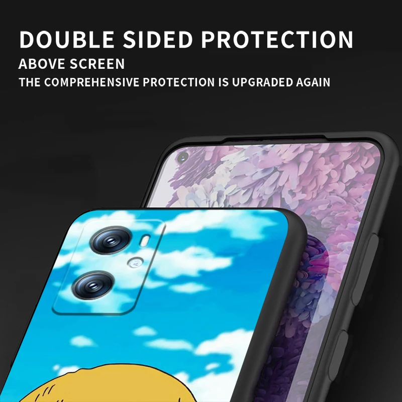 حافظة هاتف أنيمي رائعة لهاتف OPPO ، حافظة هاتف سوداء ، قطعة واحدة ، البحث عن X6 ، X5 ، X3 ، A54S ، A5 ، A94 ، A16 ، A53S ، A57 ، A74 ، A72 ، A98 ، a78, A96, A9, 5G