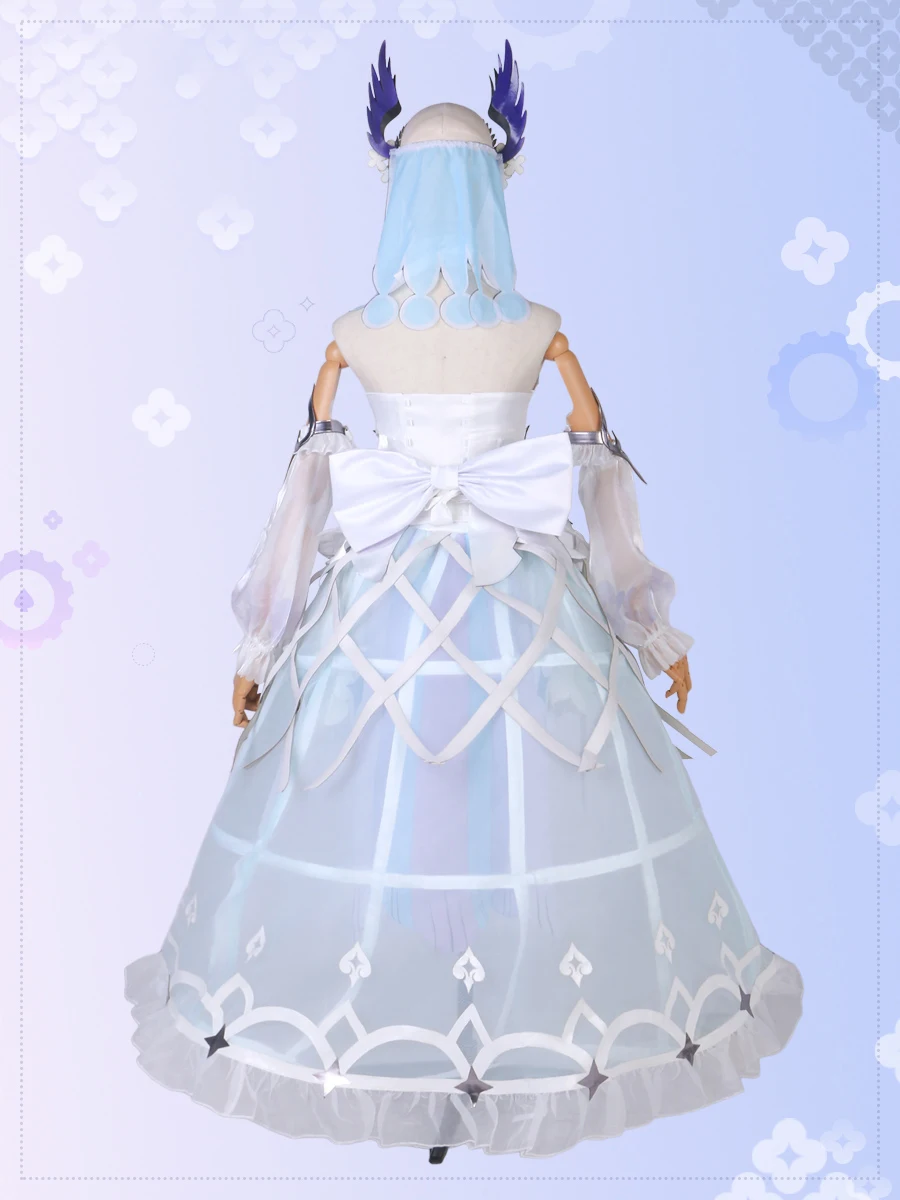 COS-KiKi Vtuber Nijisanji Ethyria Enna Alouette Paradise Bird Game Suit Cosplay Costume Elegant Dress Halloween Party Outfit