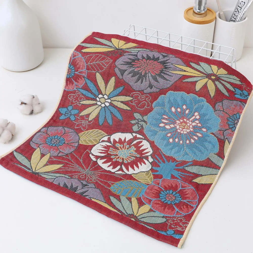 New 37x40cm Large Hand Towel 4 Layer Cotton Gauze Decorative Pure Cotton Dish Cloth Quick Dry Tea Towel Home Restaurant