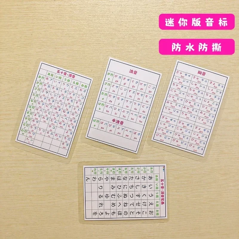 Learn Japanese Self-study Introduction Zero Foundation Fifty Tone Map Portable Memory Reading Card