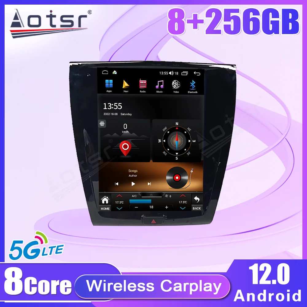 

8+256GB Android 12 Radio Video Multimedia Player Stereo For Jaguar XK XKR 2007 2008 2009 2010 2011 GPS Navi Autostereo Head Unit