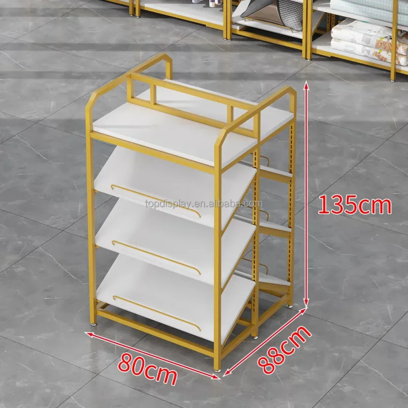 custom.High-end Home Textile Store Supermarket Pillow Quilt Fabric Display Stand Size Color Material Customization Display Rack