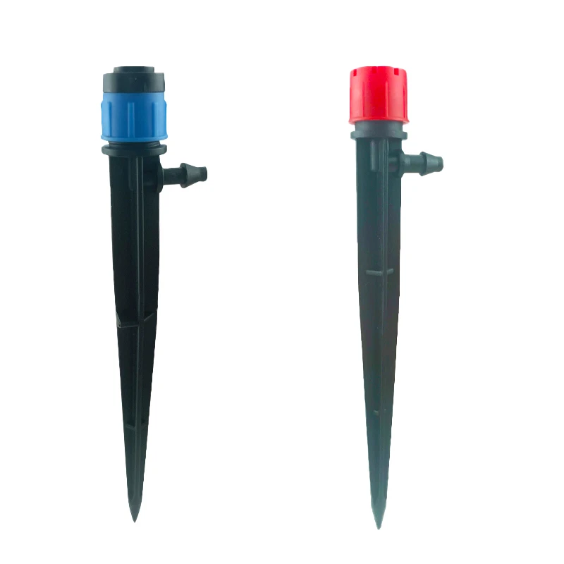 Adjustable 8 hole Long Rod Dripper Garden Irrigation Spiked Sprinkler Greenhouse Potted Plants Watering Device 10pcs