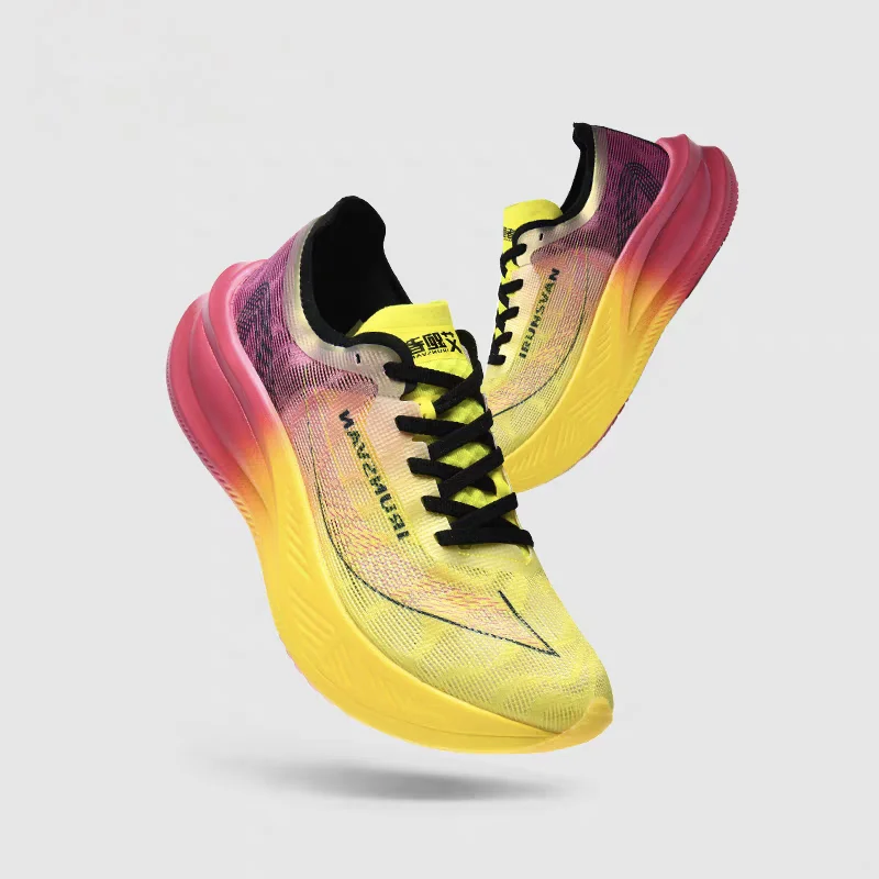 IRUNSVAN  Marathon Running Shoes With Shock-Absorbing Full Palm Carbon Plate Breathable And Comfortable Men's Sports Shoes