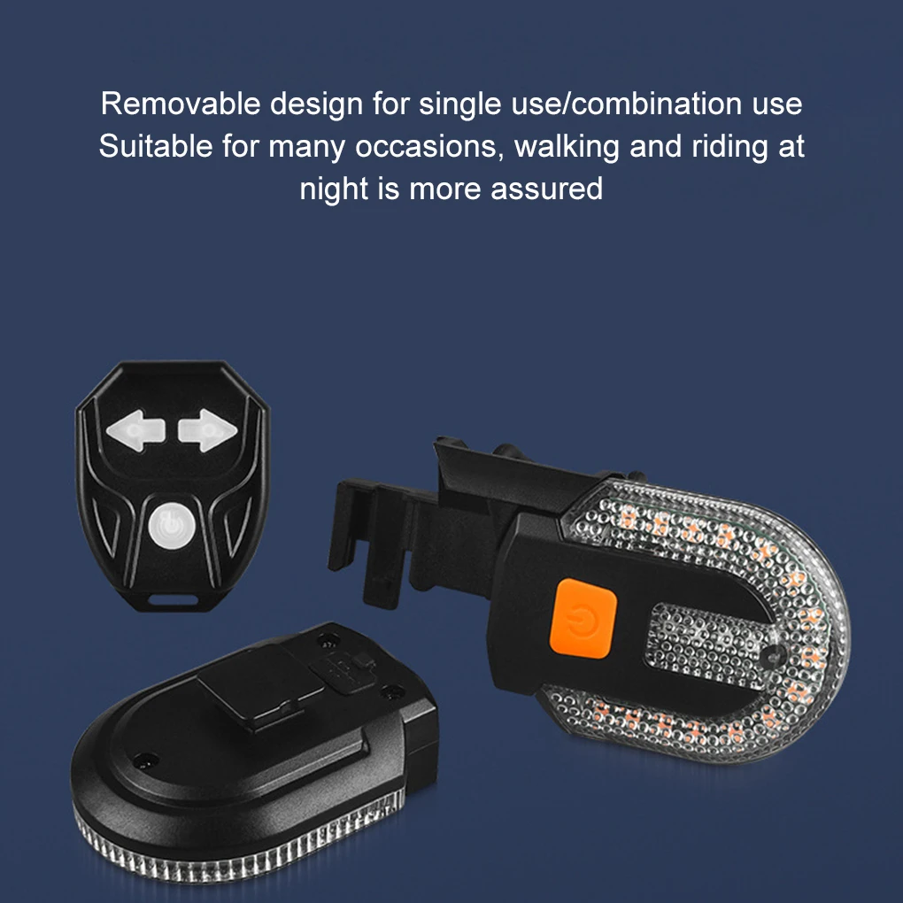 

Bike Turn Signal Rear Light USB Rechargeable Wireless Back LED Scooter Tail Light Wireless Warning Taillight Cycling Accessories