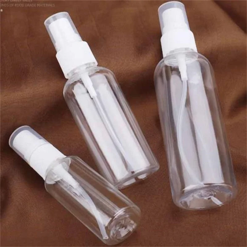 50PCS 10ml 30ml 50ml 100ml Clear Empty Spray Bottles Refillable Container Empty Cosmetic Containers Refillable Bottles Wholesale