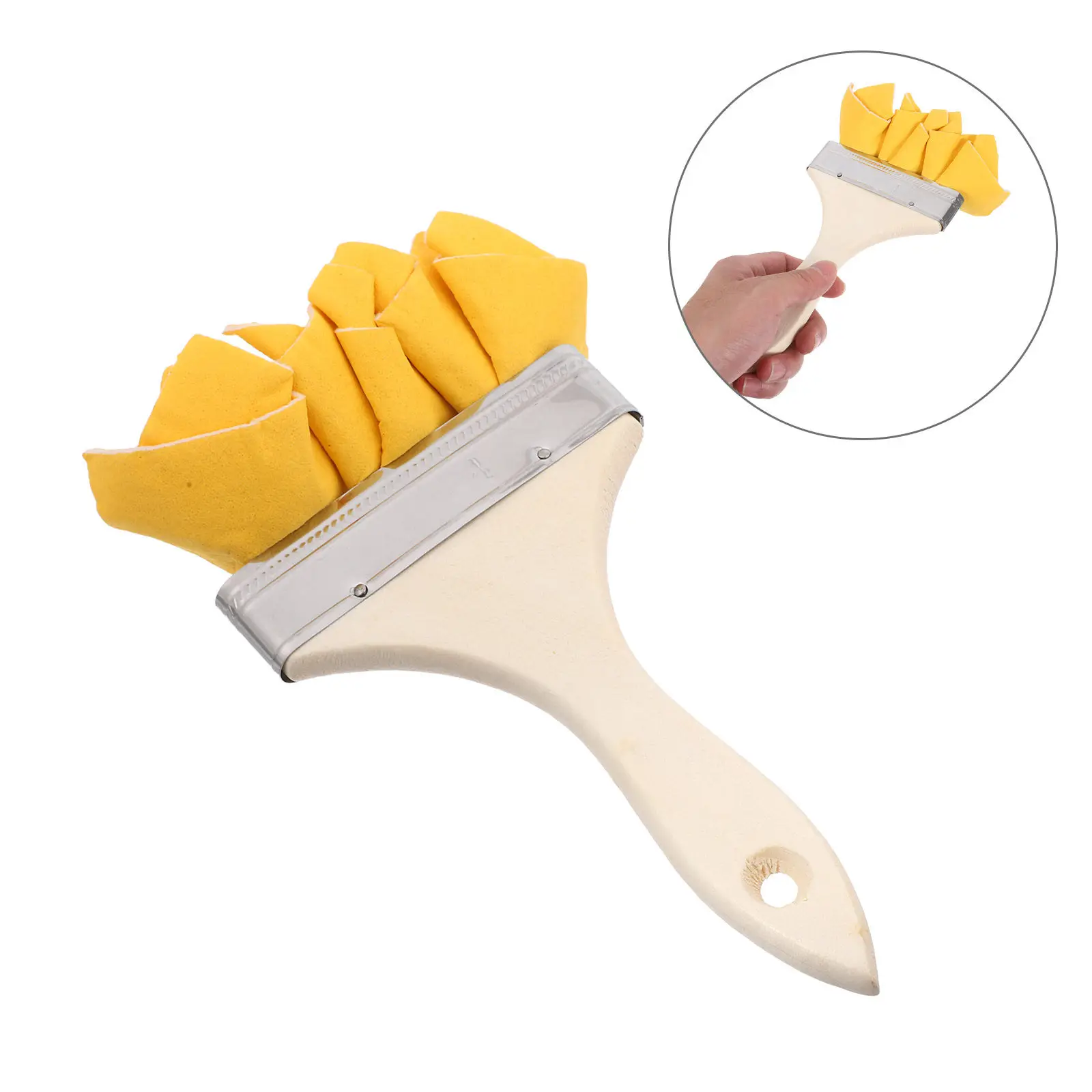 

Кисть для рисования из овечьей шерсти, аппликатор для акрила и масляной живописи, инструмент для нанесения краски по дереву, для настенной живописи, рукоделия, многоразовая кисть-лопатка