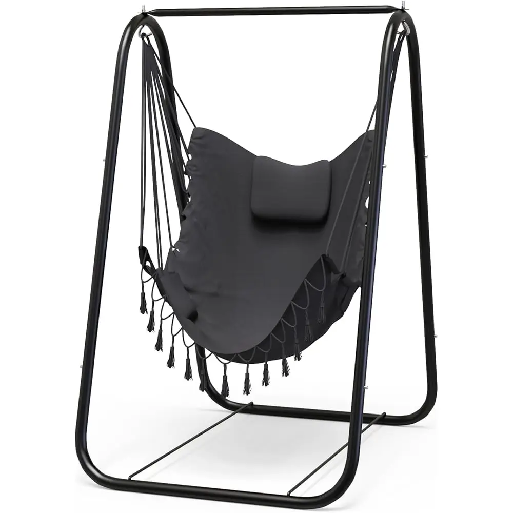 

Hammo Chair With Stand,Heavy-Duty And Rustproof Hanging Chair With Stand,Hammo Swing Chair Stand,For Indoor Outdoor Patio Yard
