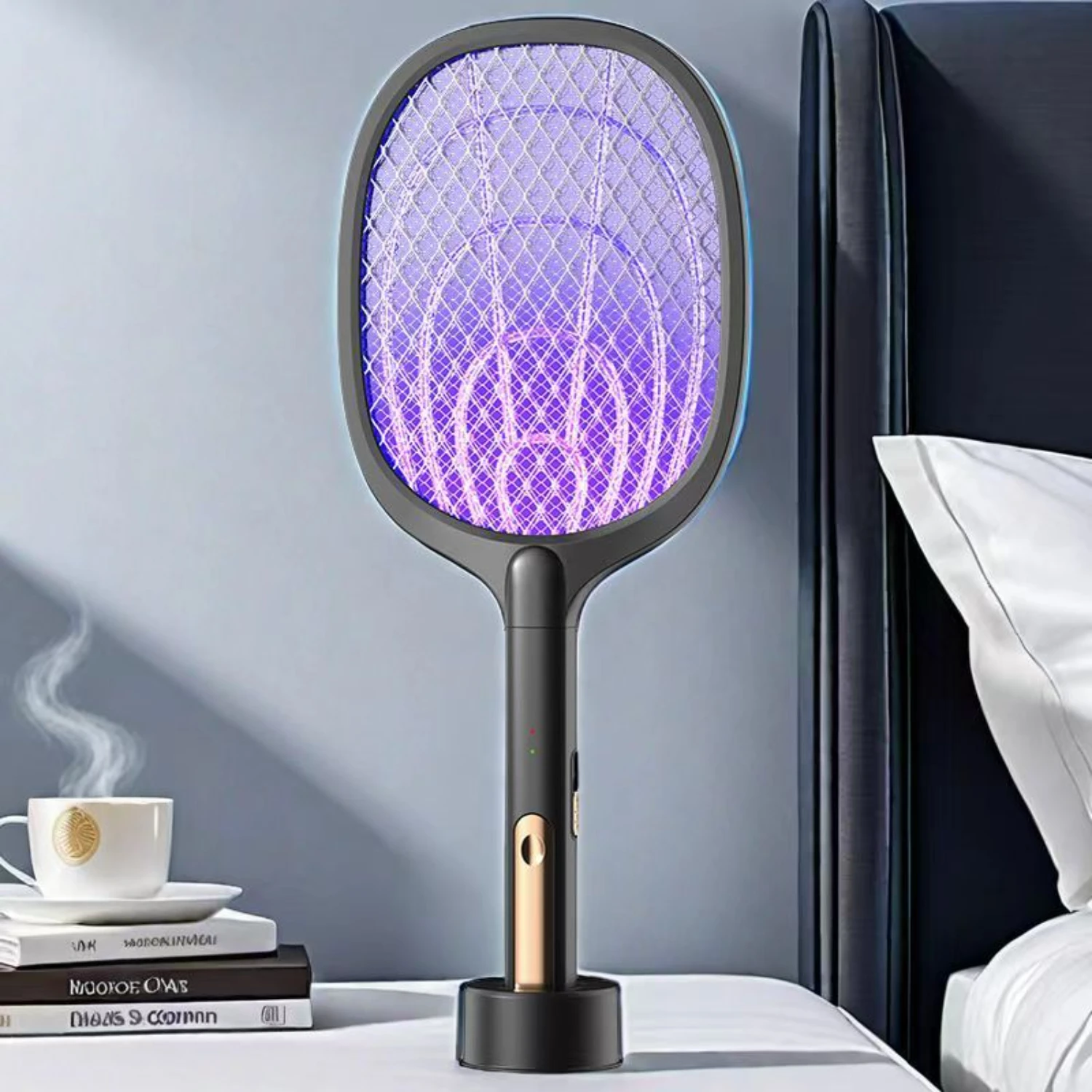 Rechargeable Handheld Fly Swatter with USB Charging - Light Wave Bug Removal tech