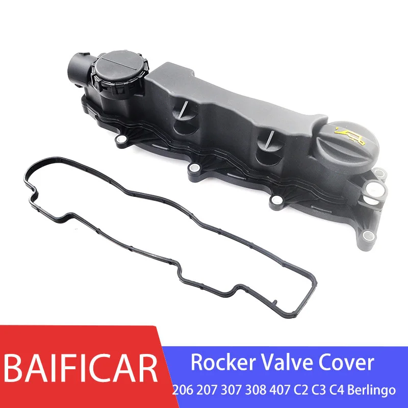 Baificar New Engine Rocker Casmshaft Head Cover 0248L1 9651815680 For Peugeot 206 207 307 308 407 3008 Citroen C2 C3 Berlingo C5