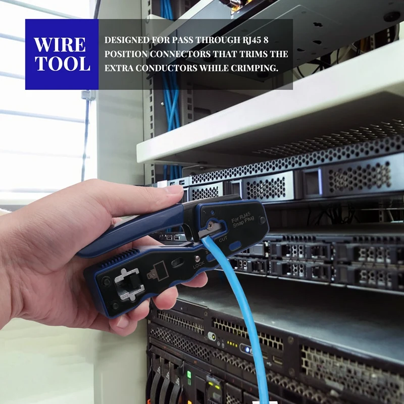 

Набор инструментов для сквозного обжима Ethernet RJ45 с модульной вилкой CAT6 RJ45 Pass Through Ethernet 50U, 25 шт.