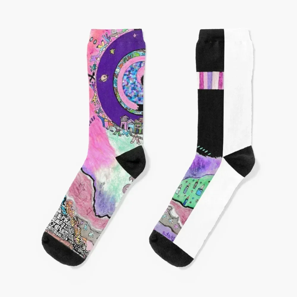 

Winter Solstice - SCSC Holiday 2021 Socks bright garter christmas stocking cool Designer Man Socks Women's