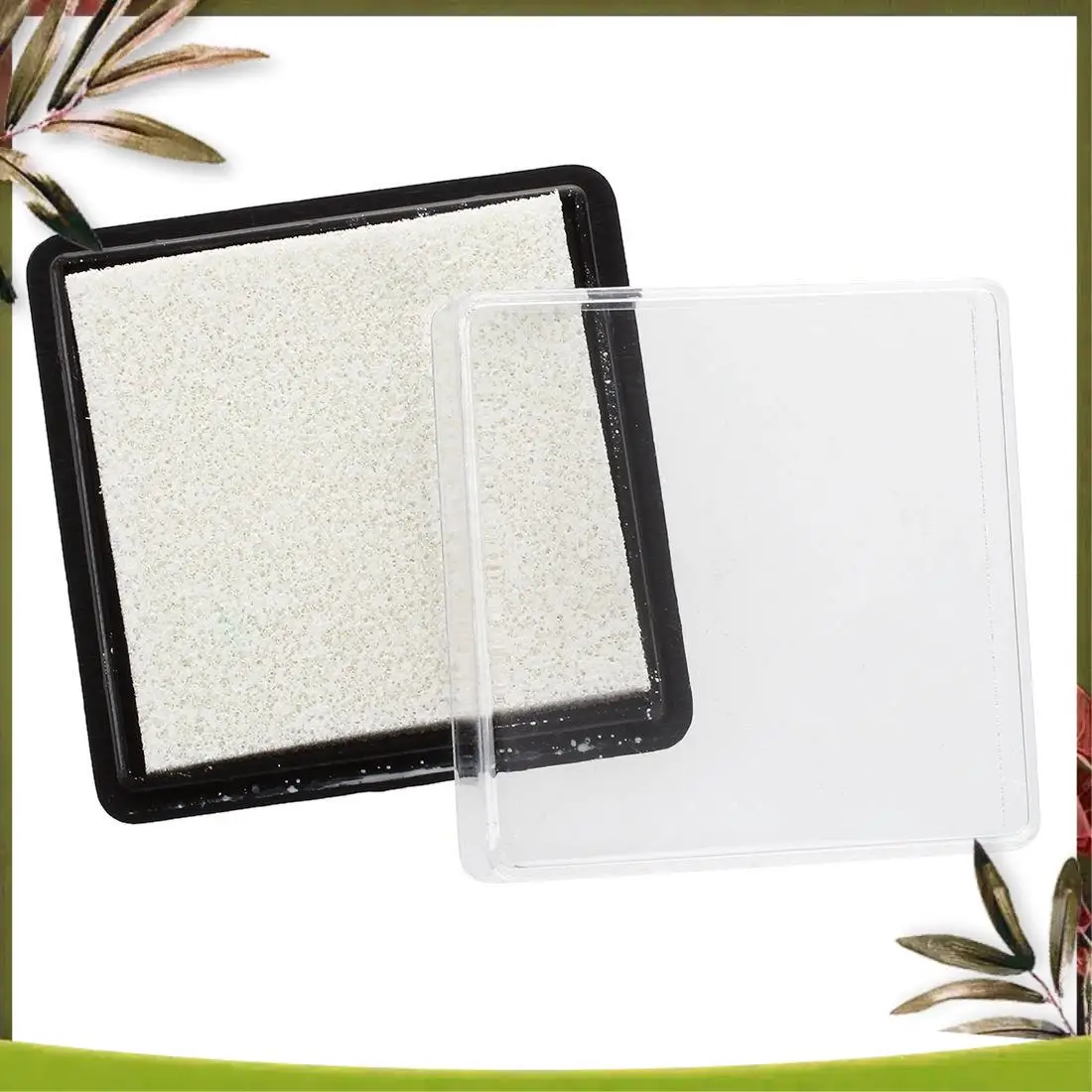 جديد-2 قطعة وسادة ختم لوثيقة رسائل الزفاف، أبيض وفضي