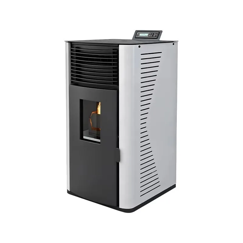 12KW High Power Modern Automatic Temperature Control Steel Freestanding Pellet Heater Remote Control Indoor