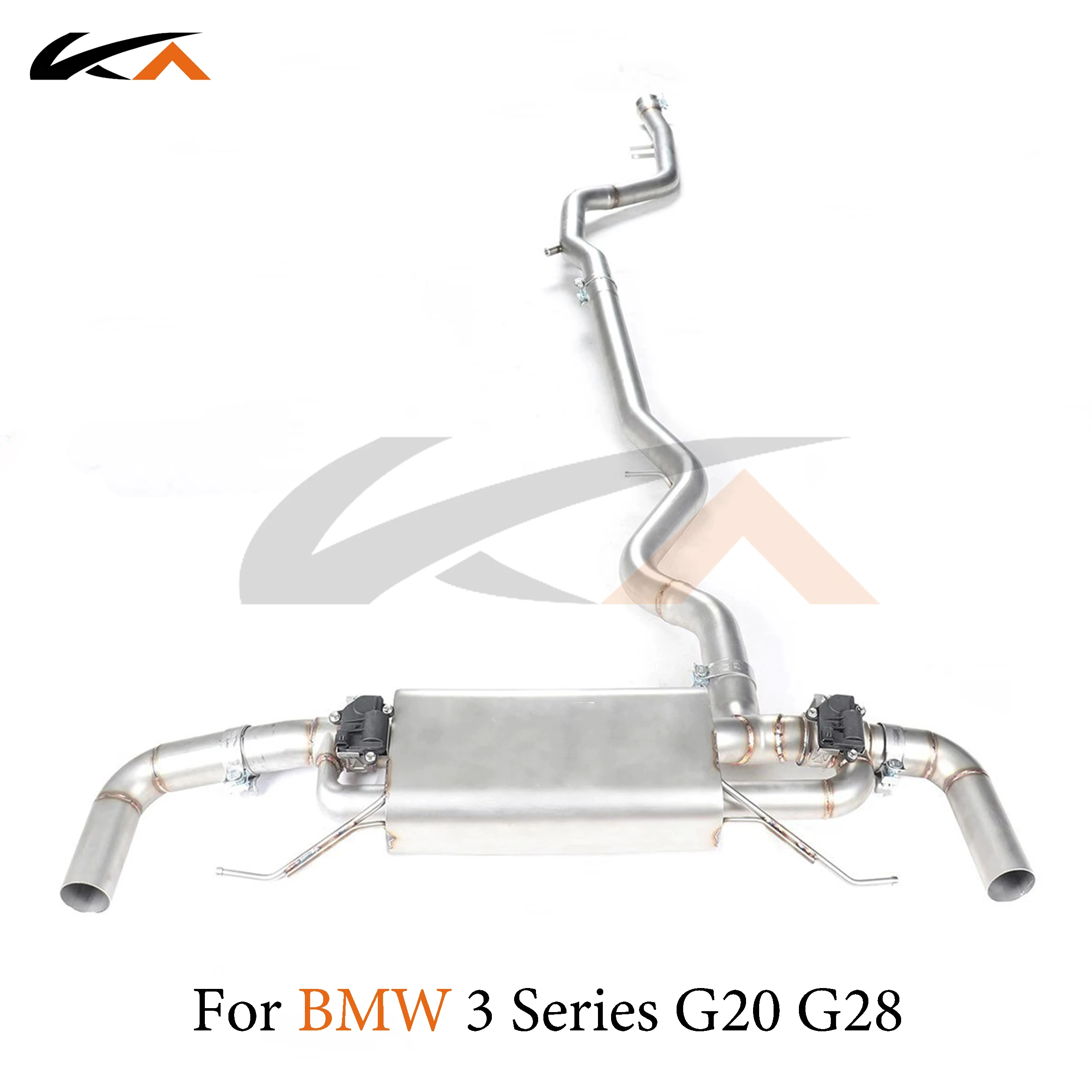 KA Tuning exhaust stainless steel catback for BMW 3 Series G20 G28 2.0T rear section performance muffler valve sport sounds