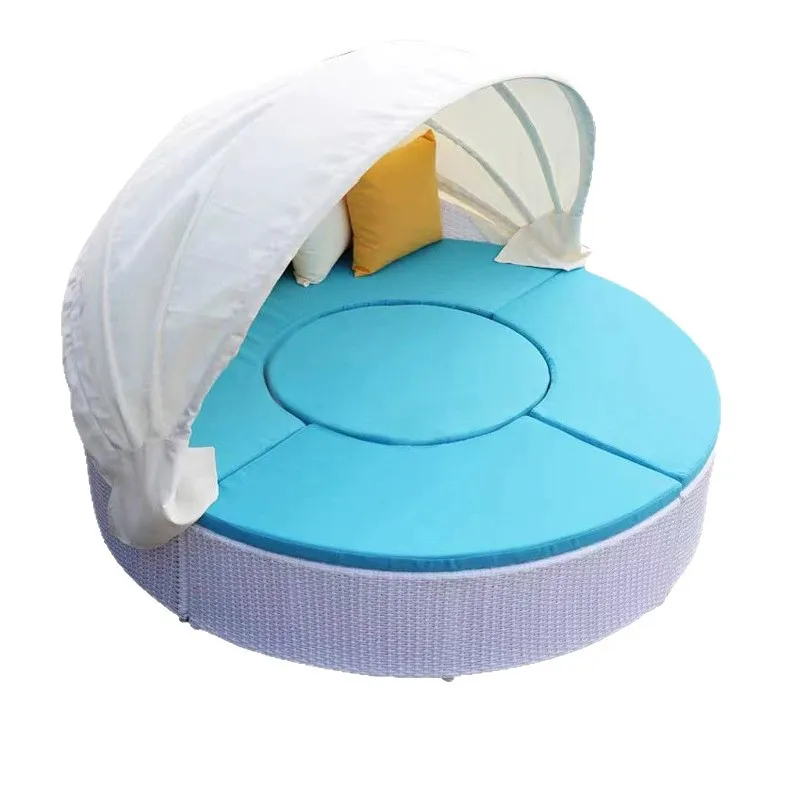 

Leisure Villa Terrace Pool Lounging Patio Sunbathing Sofa Bed Open-air Leisure Garden Rattan Lounger