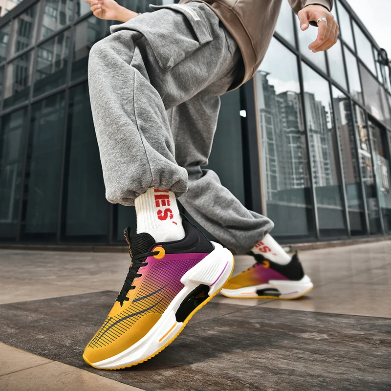 

Men Women Cushion Training Running Shoes High Quality Lightweight Wear Resistant Gym Fitness Walking Sneakers