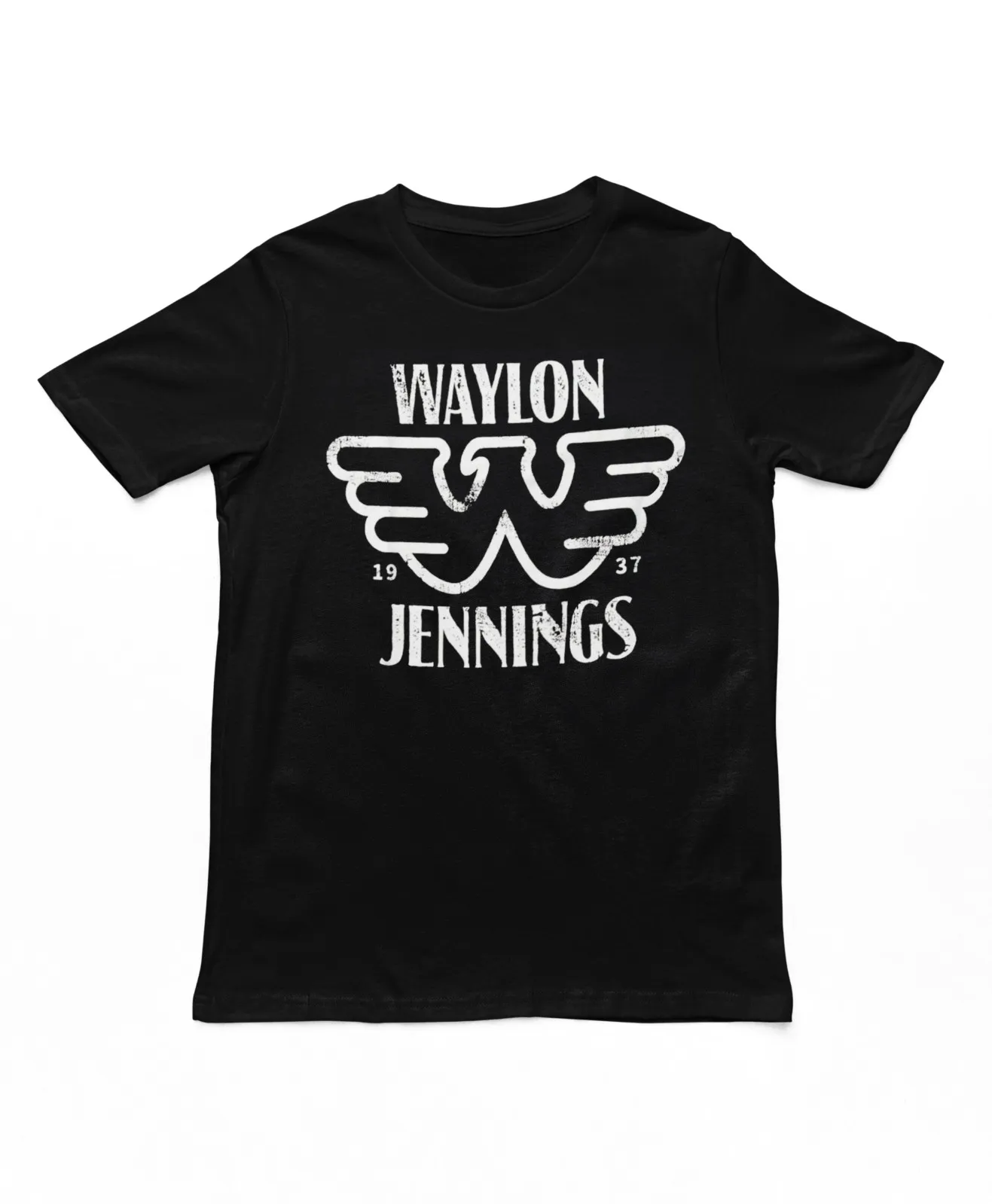 Waylon Jennings Established Мужская футболка Country Rock Music Classic Band Черная