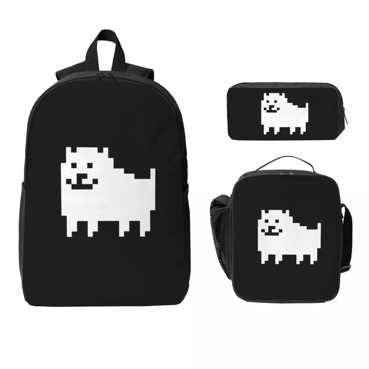 

Undertale Annoying Dog Backpack Student Boys Girls BookBag School Bag Computer Shoulder Bags 3ps Insulated Lunch Bag Pencil Case