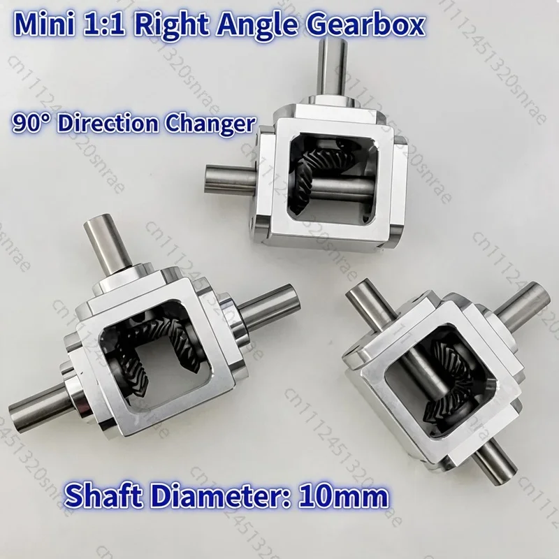 Right Angle Drive Gearbox Bevel Gearbox Rotation Small 1:1 T Type Cross Commutator Shaft Diameter 10mm