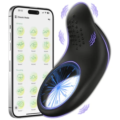 APP Control Vibrating Penis Ring Cock Ring for Men Ejaculation Delay Chastity Cage Clit Stimulator Adult Sex Toy for Men 18+