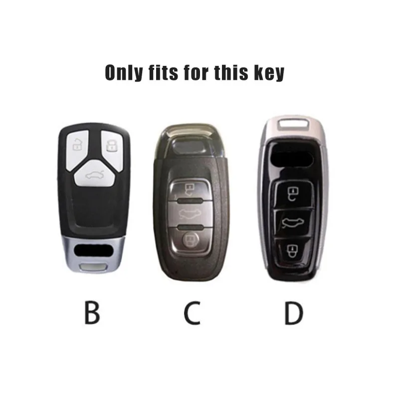 Leather Car Key Case Fob For Audi A1 A3 8P A4 A5 A6 C7 A7 S3 S7 S8 R8 Q2 Q3 Q5 Q7 Q8 SQ5 TT RS3 RS6 Keychain Suede Accessories