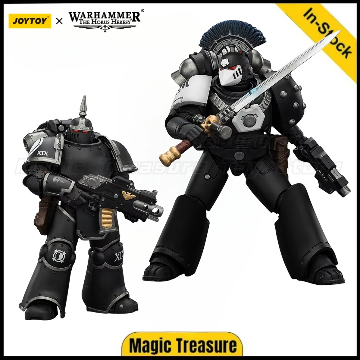 

【24 hours delivery】JOYTOY 40K Raven Guard MkVI Tactical Sergeant with Power Sword Bolter and Plasma Pistol Bolter and Bolt