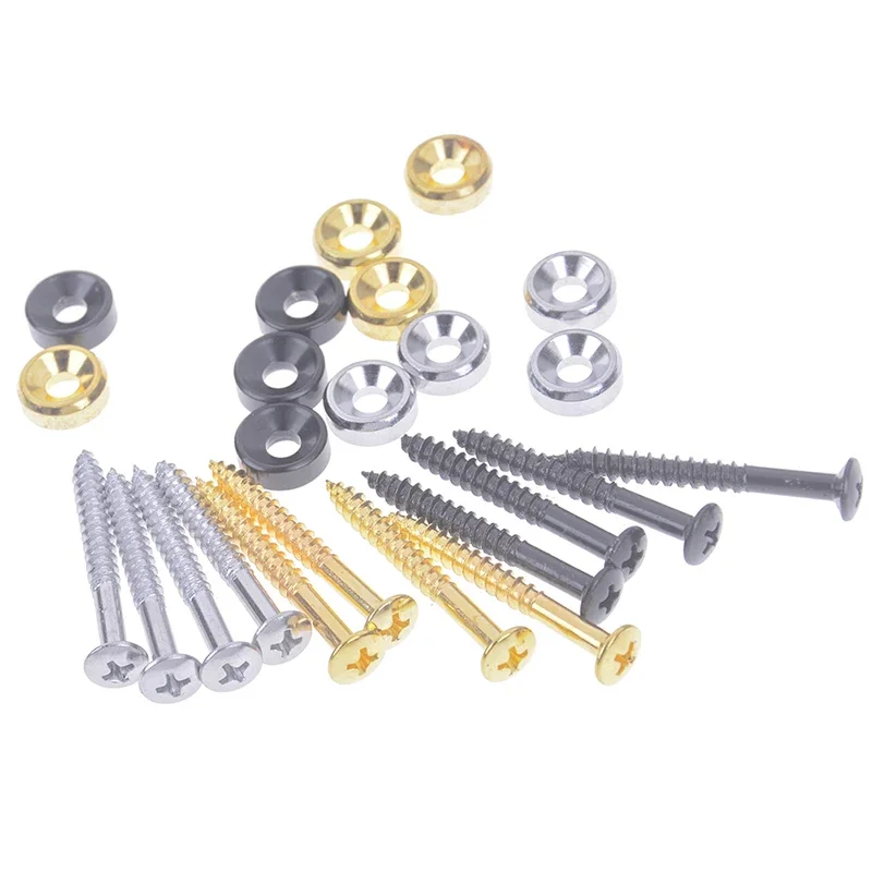 Kit de casquillos para cuello de guitarra, 4 Uds., con tornillos de montaje para guardabarros de guitarra eléctrica/Squier/Gibson, casquillos y accesorios de Hardware
