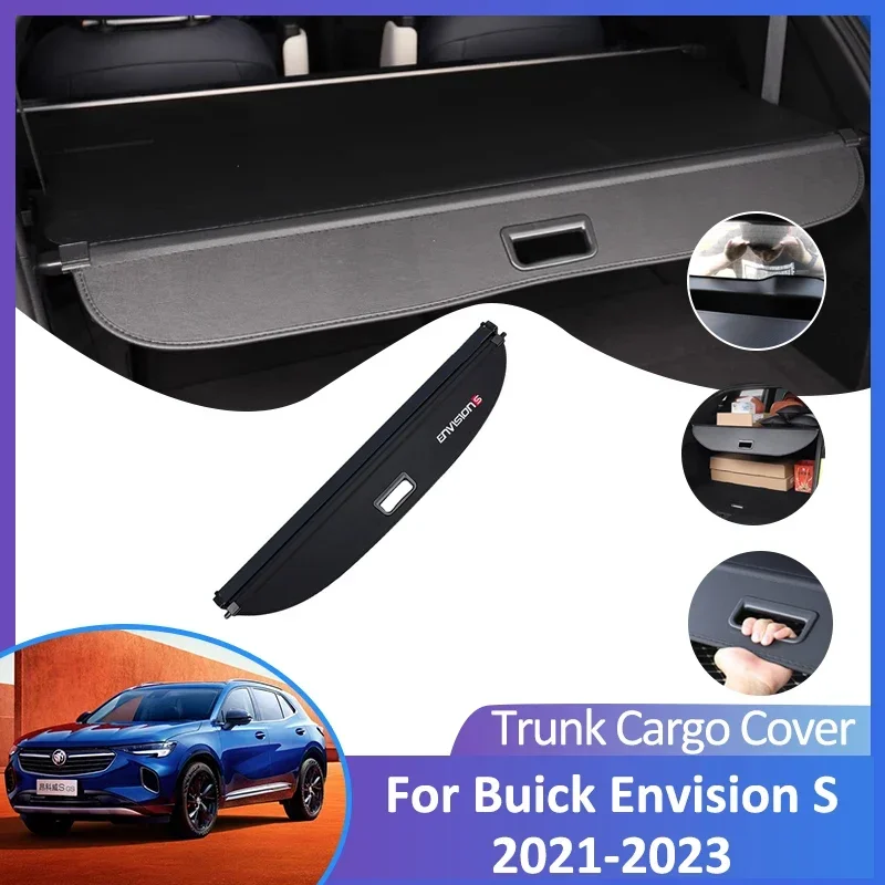 For Buick Envision S second generation 2021 2022 2023 Rear Trunk Cargo Cover Retractable Luggage Curtain Accessorie Waterproof