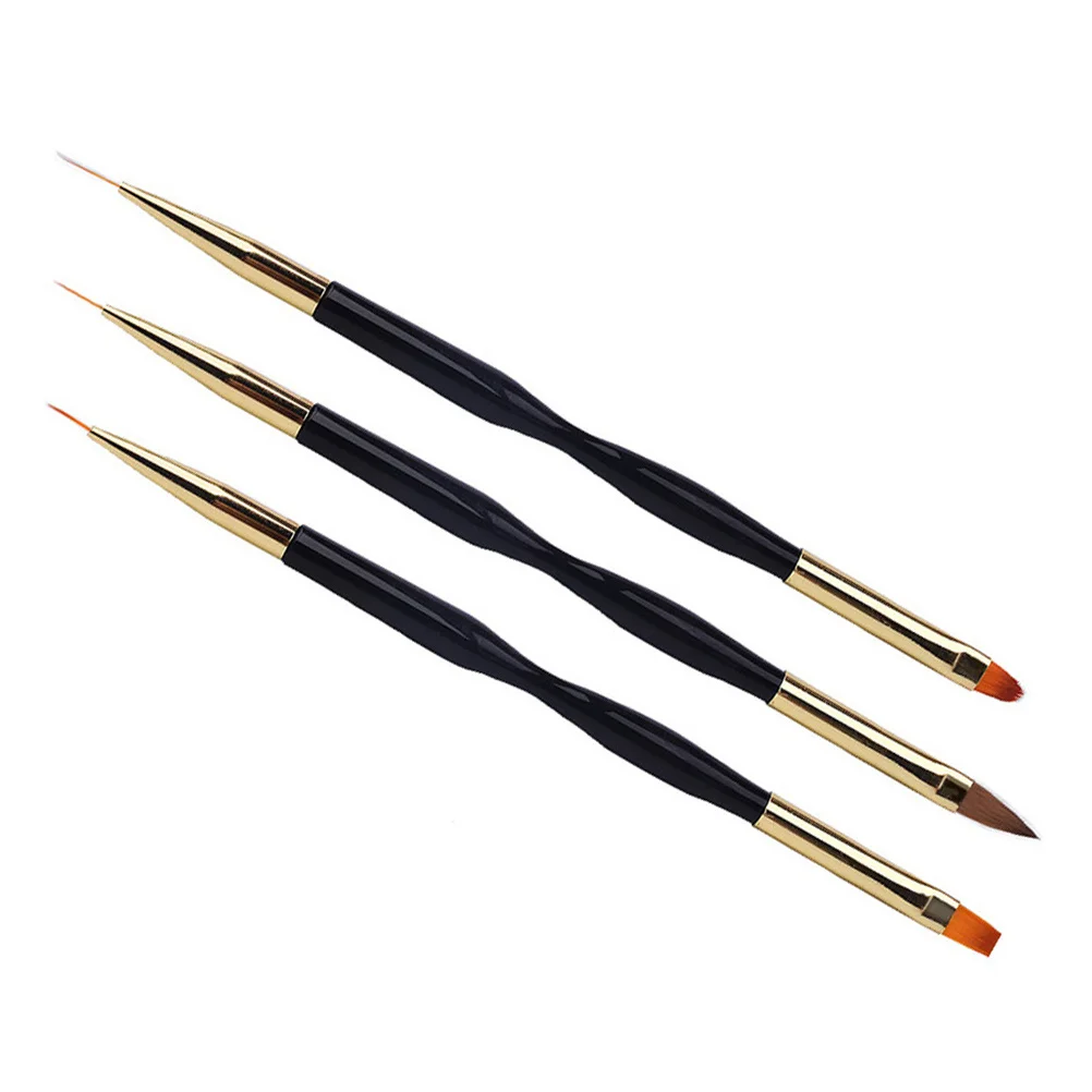 Bolígrafo duradero, ligero, mango largo, portátil, para uso en salón en casa, herramienta artística, accesorios para decoración de uñas, herramienta de pintura de uñas, 3 uds.