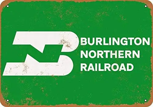 Metal Sign - Burlington Northern Railroad Vintage Decorative Tin funny Aluminum