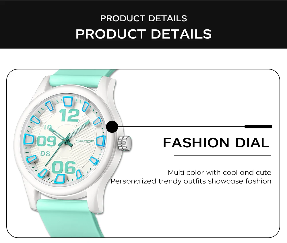 SANDA 3252 Fashion Simple Student Quartz Watch Popular Style Waterproof Suitable For sports And Life And It Is a Gift For Friend