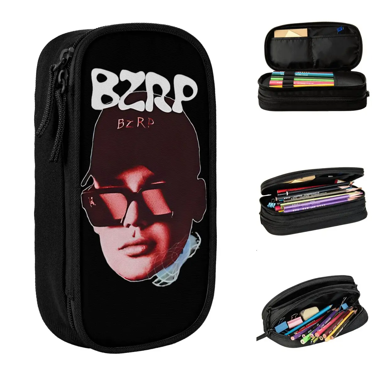 Large Capacity Pen Box Duki Trap Rap Rockstar Tour School Accessories Double Layer Pen Case Women Makeup Bag Suprise Gift