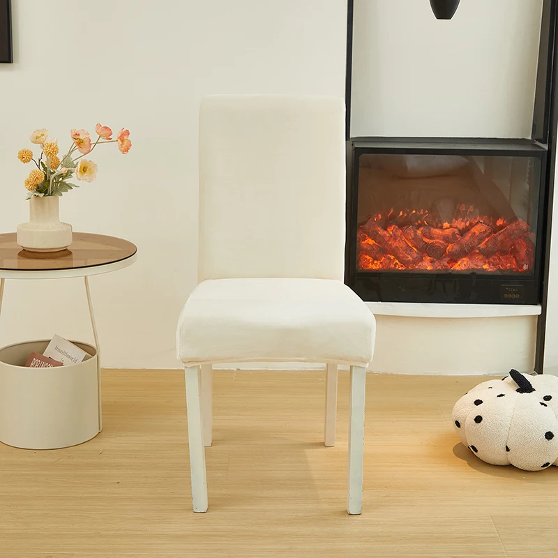 Premium Stretch Jacquard Polar Fleece Chair Covers Set - Spill-Resistant Coated for Most Chairs - Options for 1/2/4/6 Pieces
