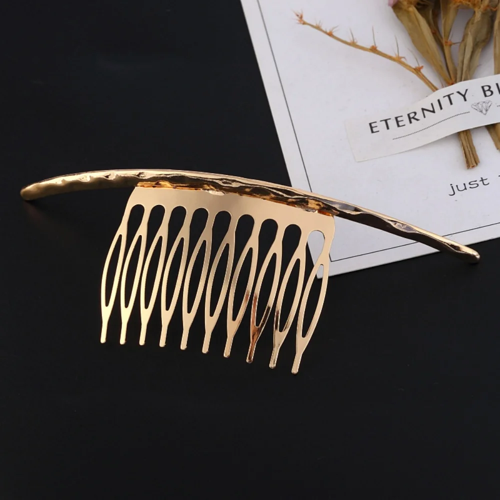 Metall Haar Seite Kämme Französisch Haar Kamm Gerade Zähne Haar Clip Kamm Twist Haar Kamm Schleier Kamm Haar Zubehör Schmuck – Detail 7