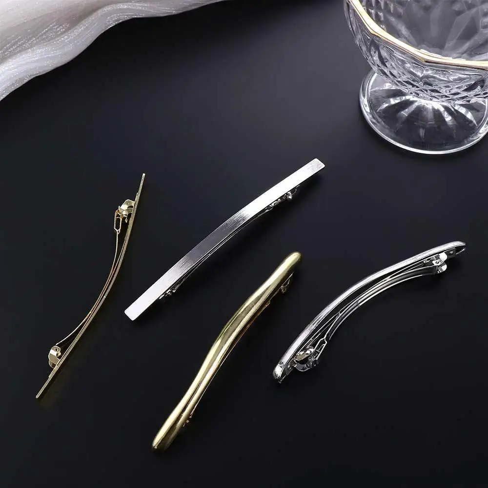 Creative Hair Wear Horizontal Clip Spring Clip Metal Simple Hair Clip Women Hair Accessories Irregular Korean Style Hair Wear