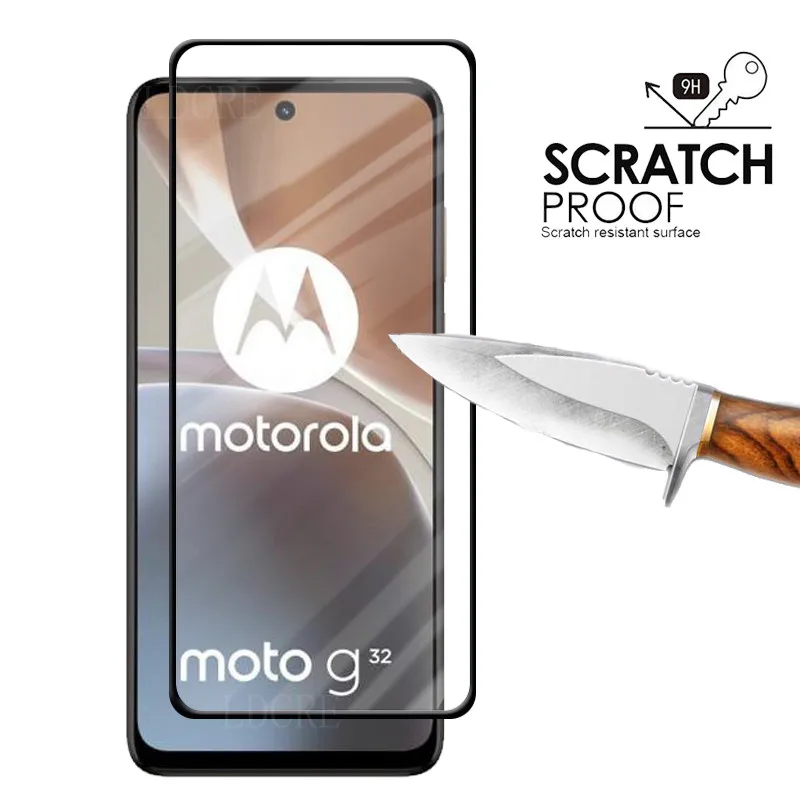 4-in-1 For Motorola Moto G32 Glass For Moto G32 Tempered Glass Full Cover Glue 9H Screen Protector For Moto G 32 G32 Lens Glass