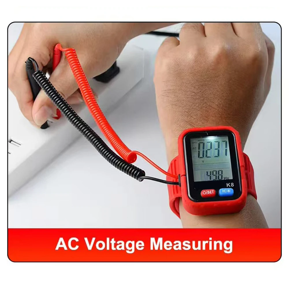 K8 Digital Wrist Multimeter, Handheld Tester, Wearable Wristband Digital Multimeter, Multi-function Tester For Working At Height
