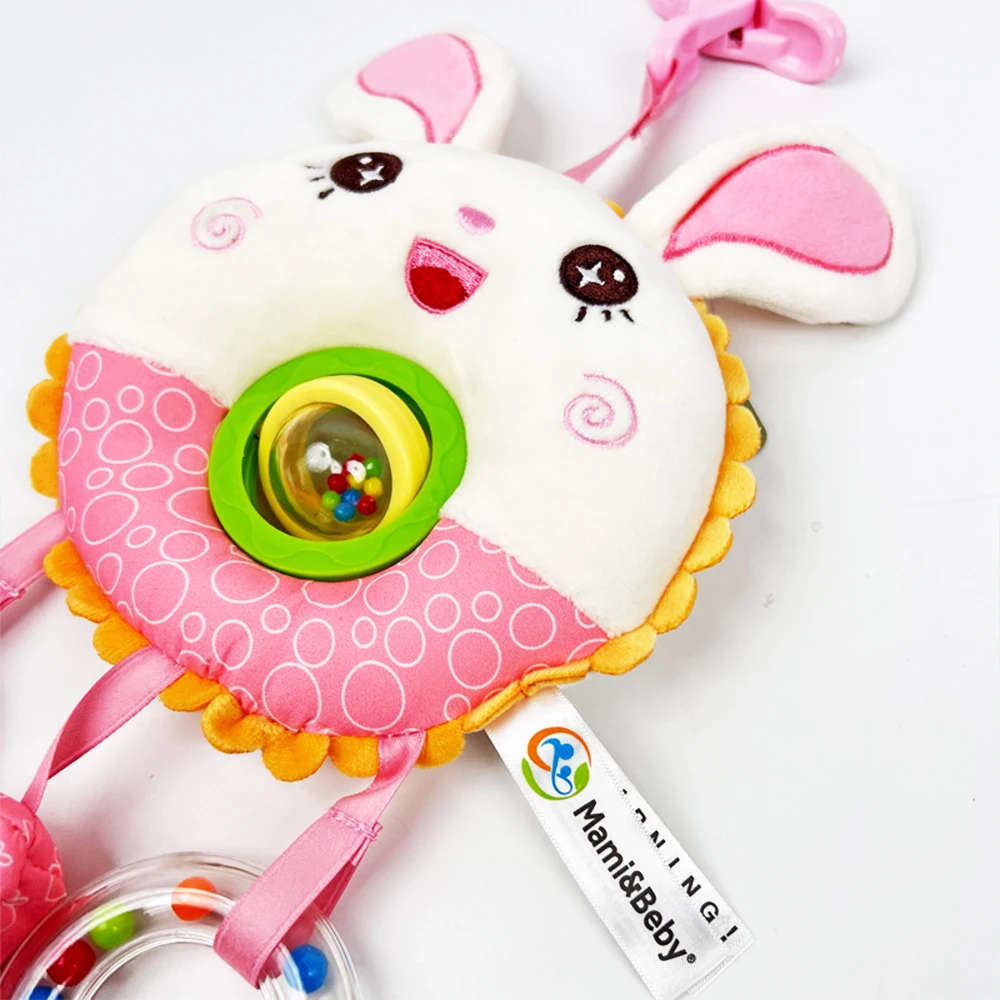 خشخيشات معلقة ألعاب مقعد السيارة للأطفال 0-6 أشهر ألعاب سرير الأطفال حديثي الولادة أشياء ناعمة حسية عربة أطفال ألعاب لعمر 0 12 شهرًا