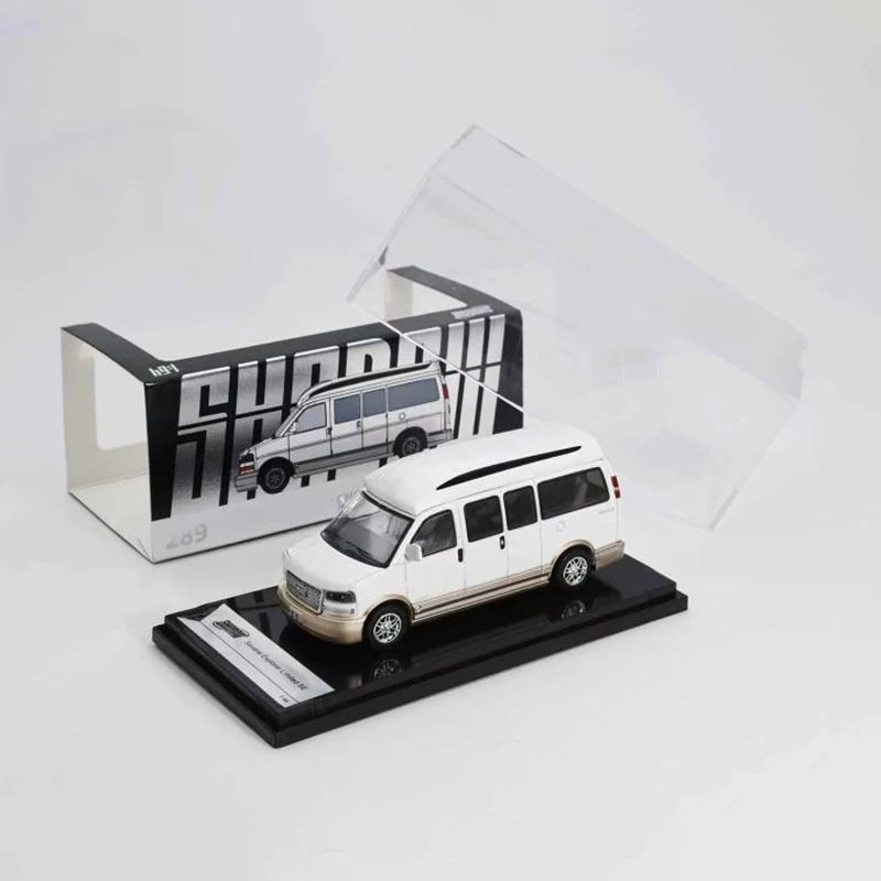 

Модель автомобиля SHADOW 1:64, фургон GMC, литая под давлением, статическая коллекционная модель, украшение, праздничный подарок, игрушка, сувенир