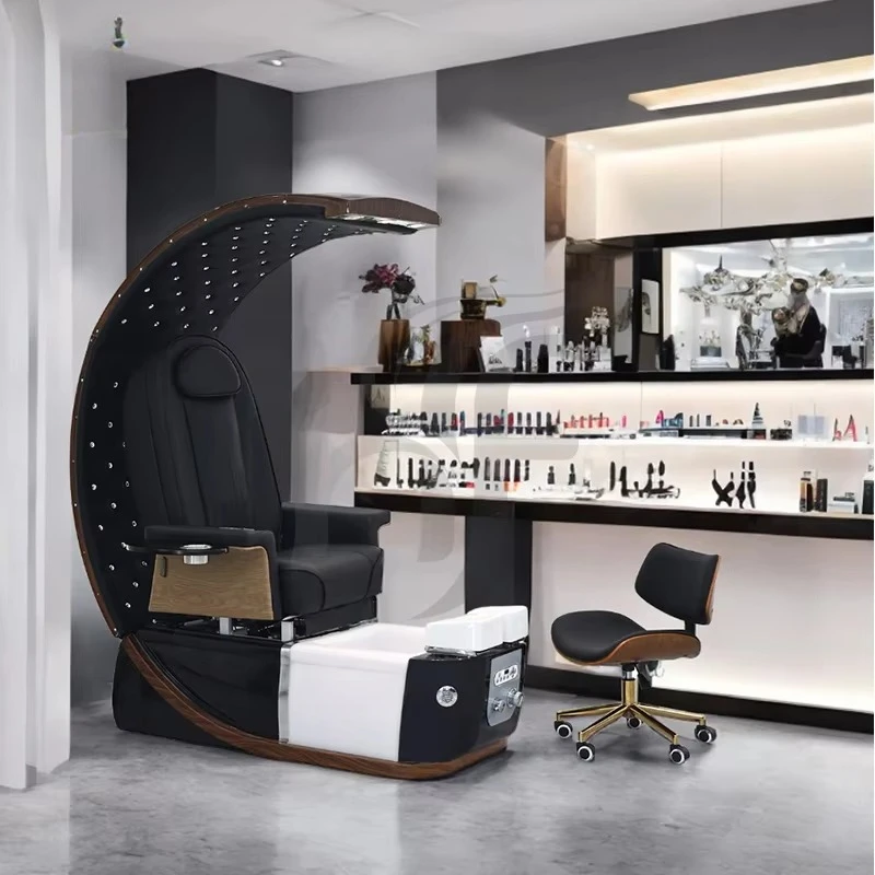 Nail Chair for Pedicure With LED Light Pedicure Massage Chair Designed for Nail Salon