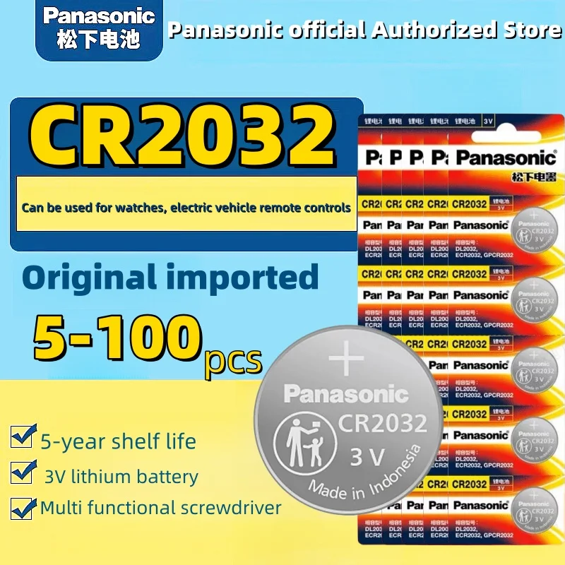 

10-100pcs 100% Original cr2032 battery CR2032 3v lithium battery Button Cell Specialized car remote control battery for watch