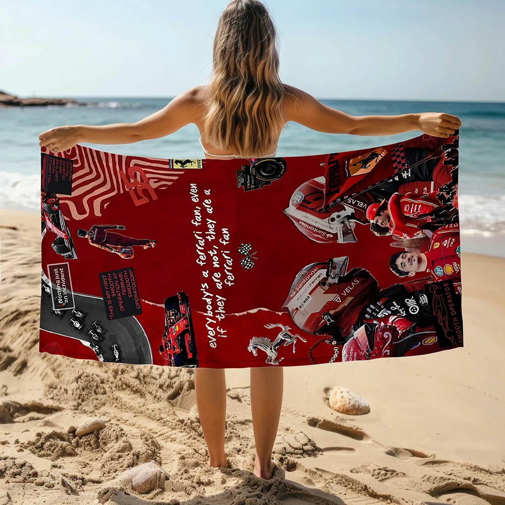 F-Ferraris Custom Beach Towel Shower Towels Bathroom Large Bath Towel for Baby Quick Drying Towels Adults Sauna Spa Serviettes