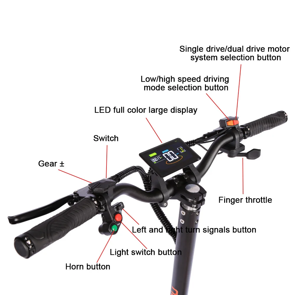 TOURSOR X5 11Inch 6000W Dual Motor Electric Scooter 85KM/H 120KM Long Range Off Road Foldable Electric Kick Scooter for Adult - view 6