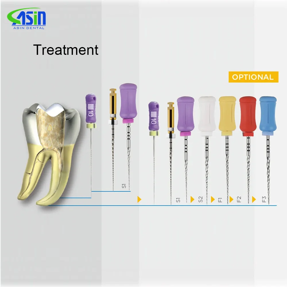 6Pcs/Box Dental Endodontic NiTi Hand Use Heat Activated Rotary File SX-F3 21/25/31mm Root Canal Super Files Dentistry Equipment