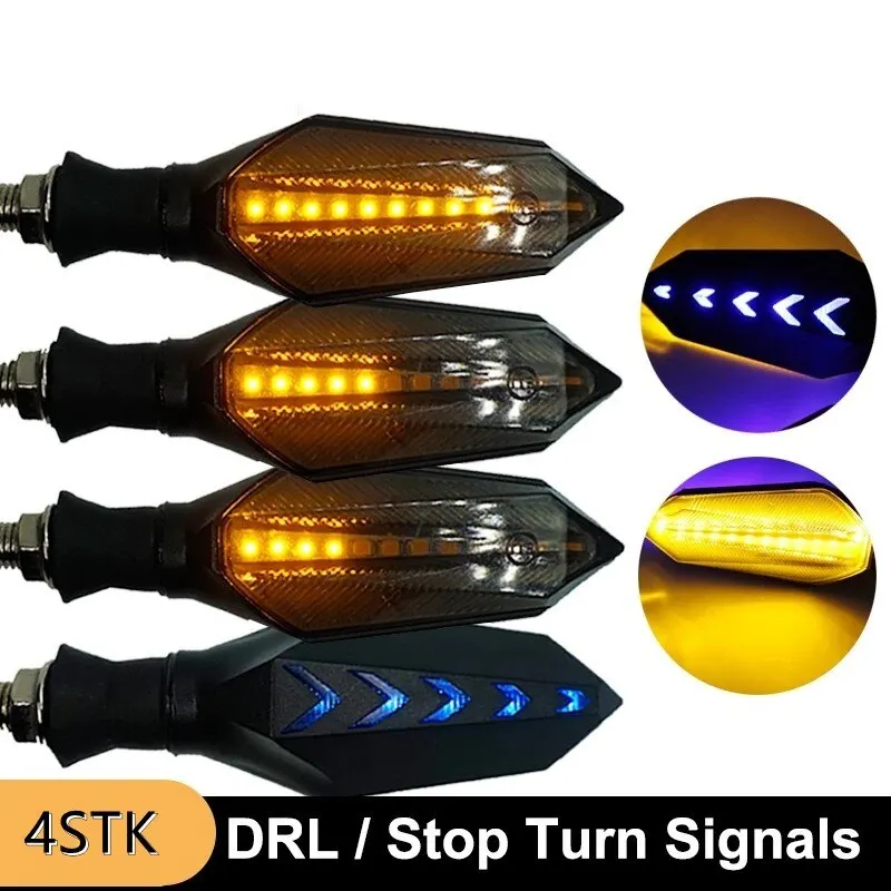 2pcs NEW Motorcycle Modified Turn Signals Waterproof Turn Lights LED Direction Lamp Decorative Motocross Lights Daytime Lamp