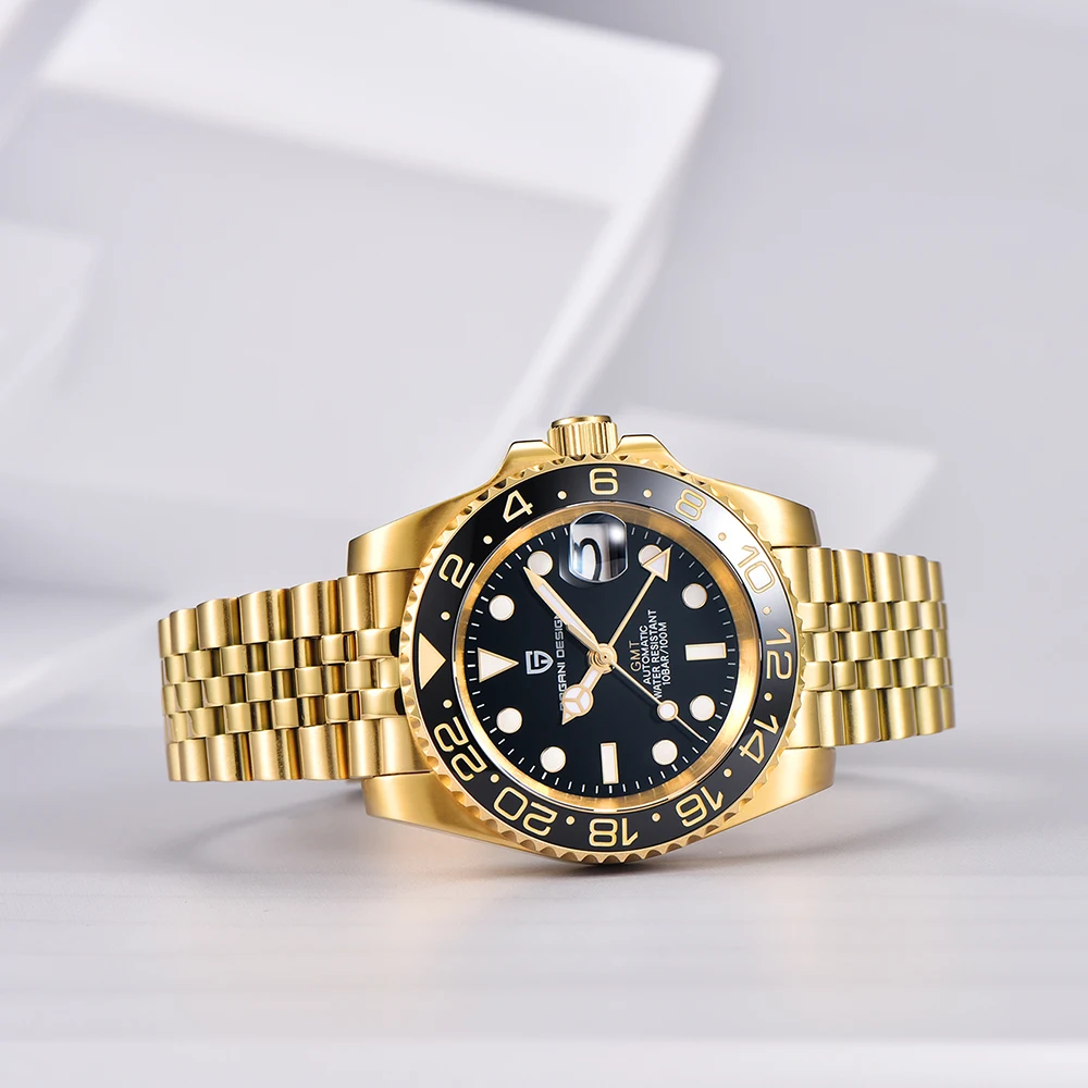 PAGANI DESIGN PD-1662 V5 Men Mechanical Ceramic Bezel Automatic 100m GMT Watch thumbnail 4