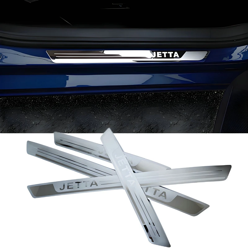 For Volkswagen VW JETTA 2012 2013 2014 2015 2016 2018 2020 Car Accessories Stainless Steel Door Sill Scuff Plate Trim